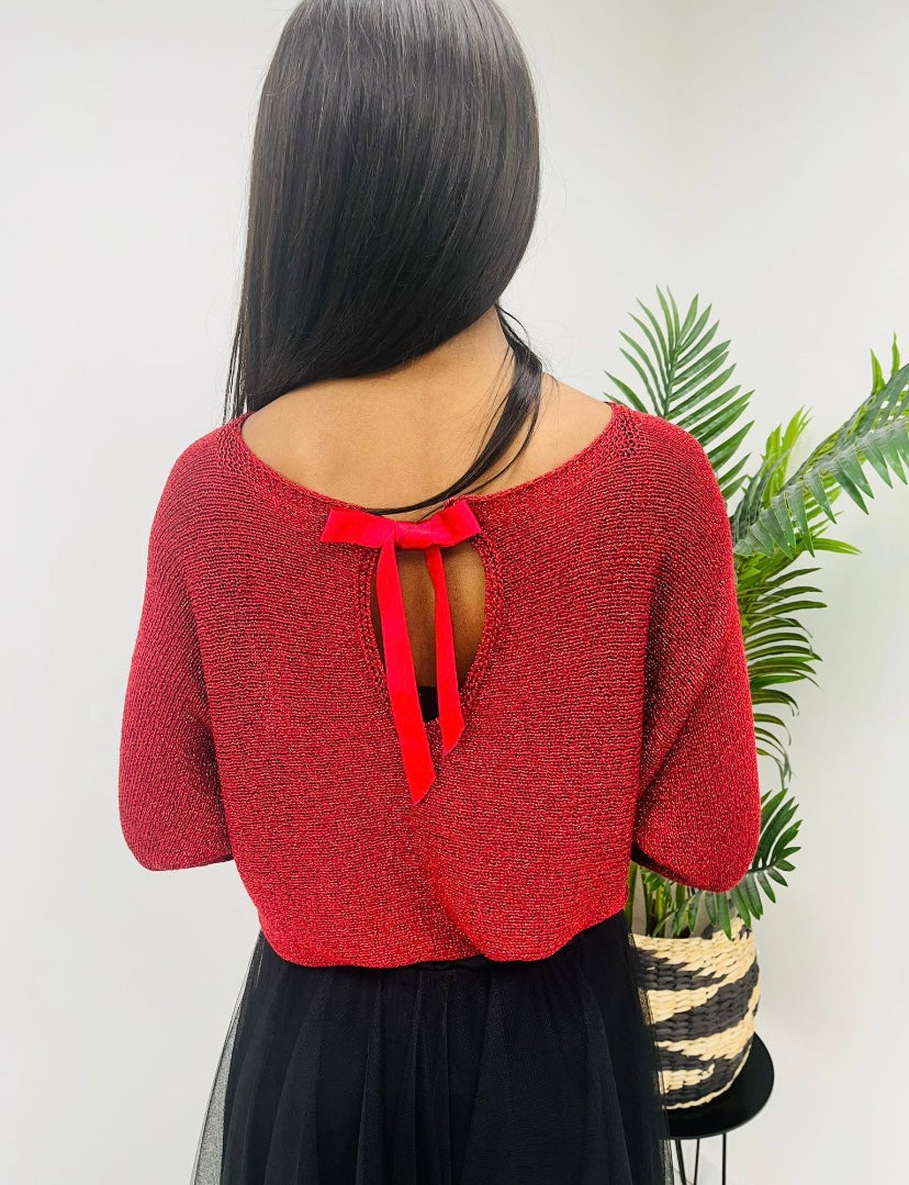 Red Bow knit