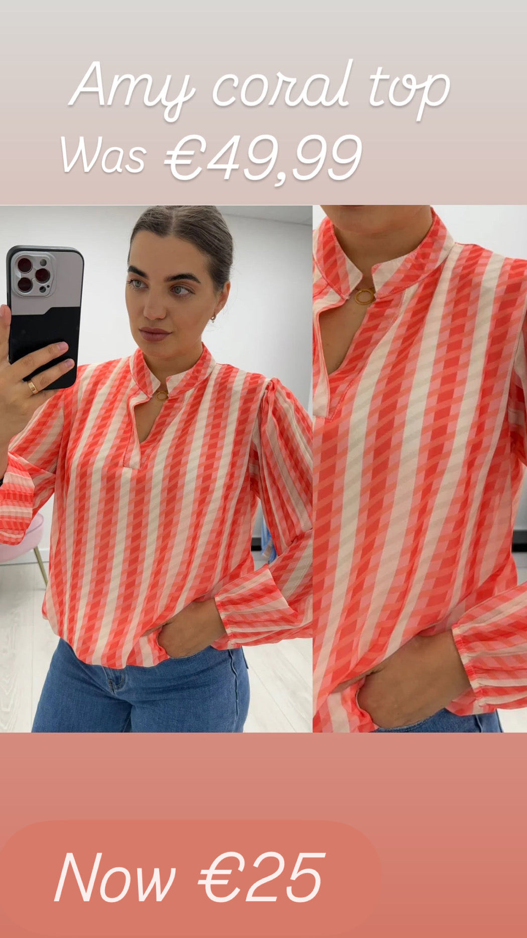 Amy coral top