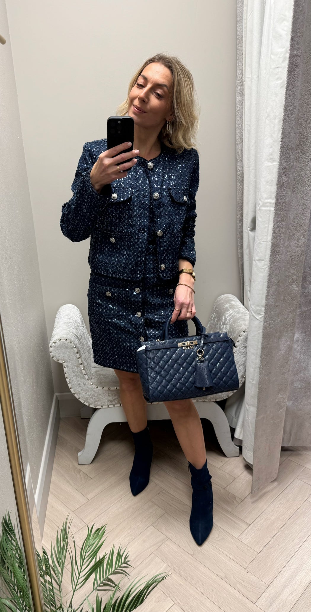 Guess elisa navy jacket w5bnocd0771