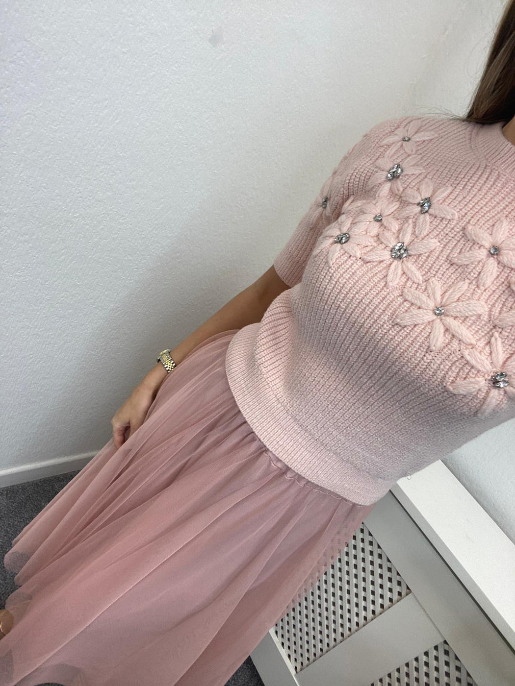 Pink Rose tulle skirt