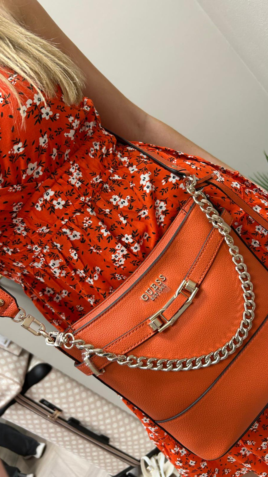 Guess orange silvye crossbody bag BG952704