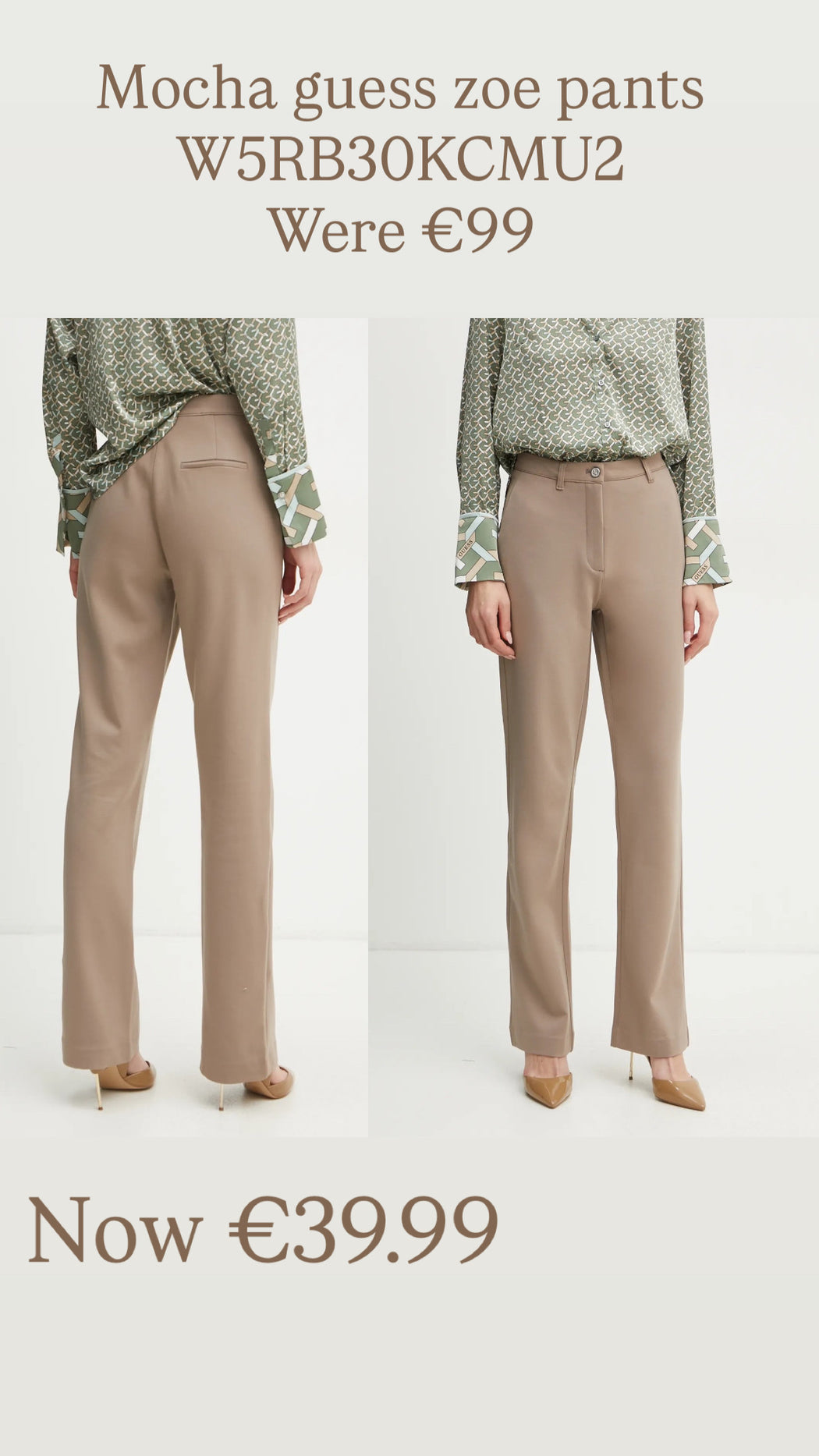 Mocha guess zoe pants W5RB30KCMU2