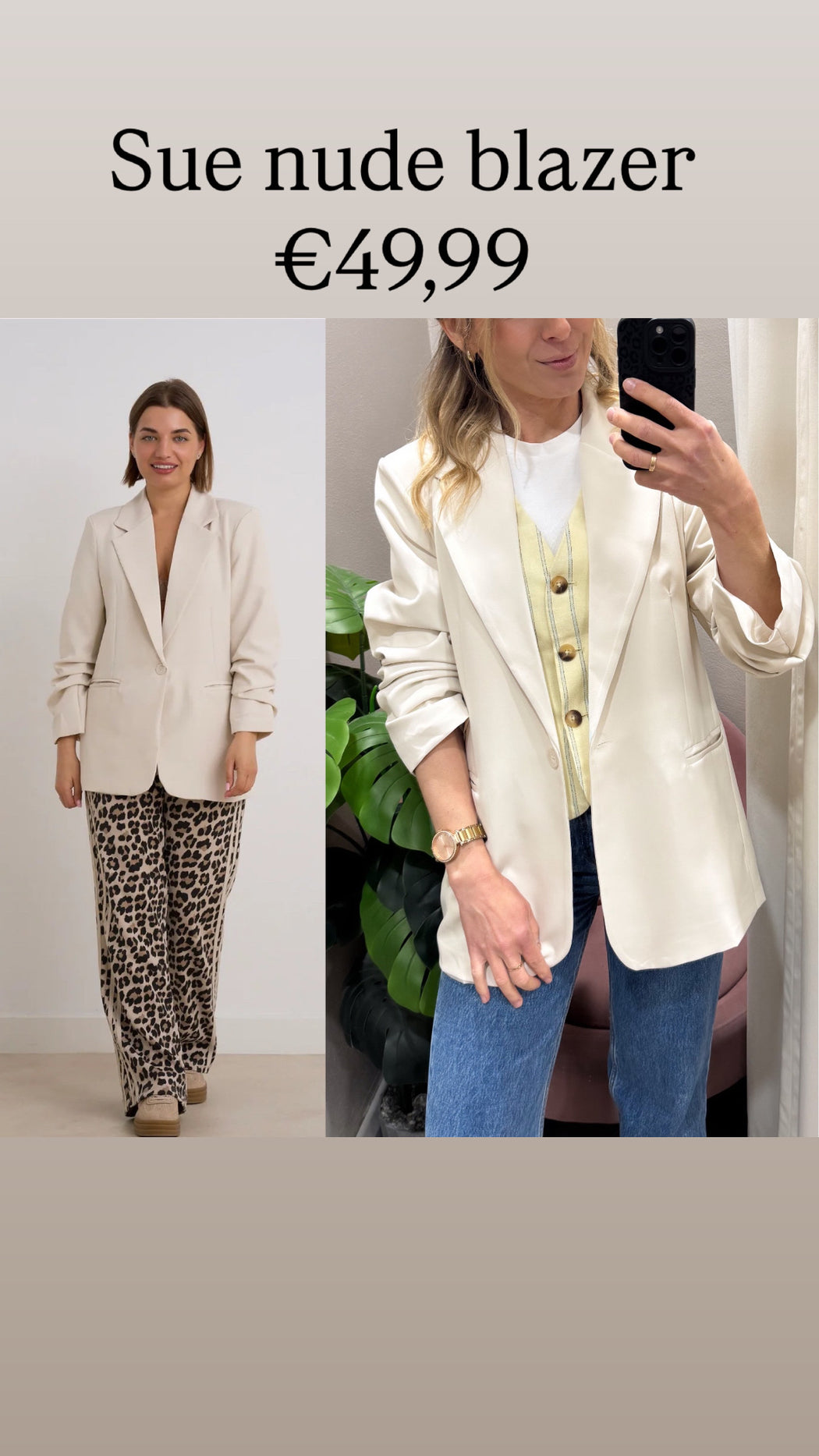 Sue nude blazer