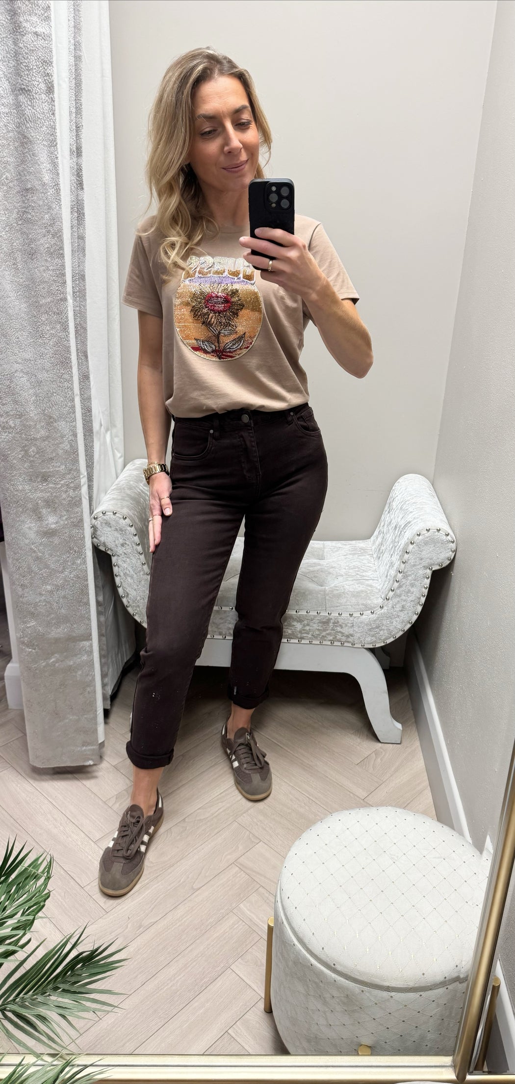 Toxic chocolate brown boyfriend fit jeans
