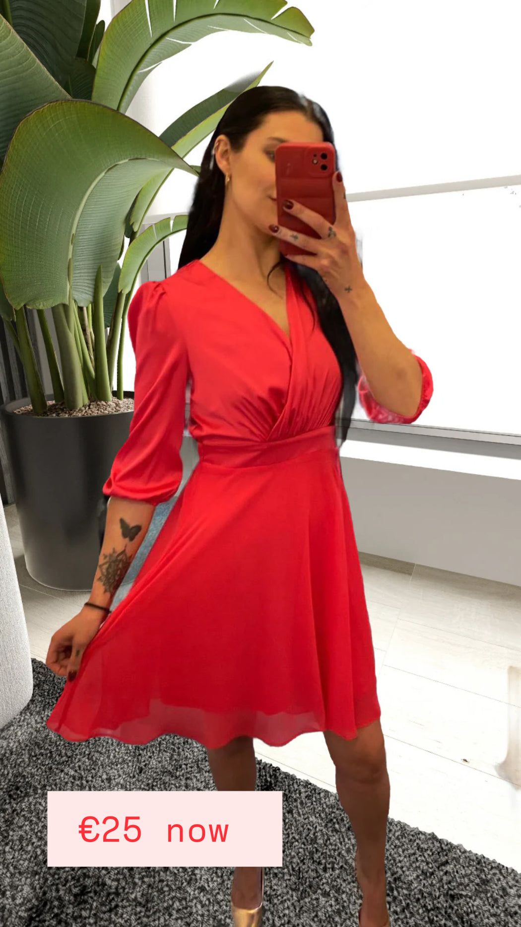 MONROE MINI DRESS IN CERISE PINK