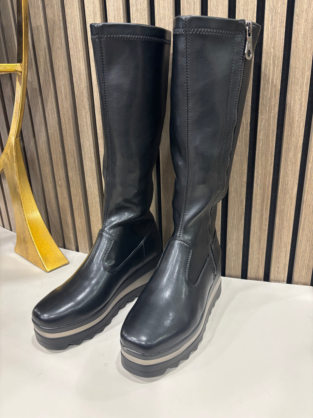 Bildale Schwarz Wedge Boots