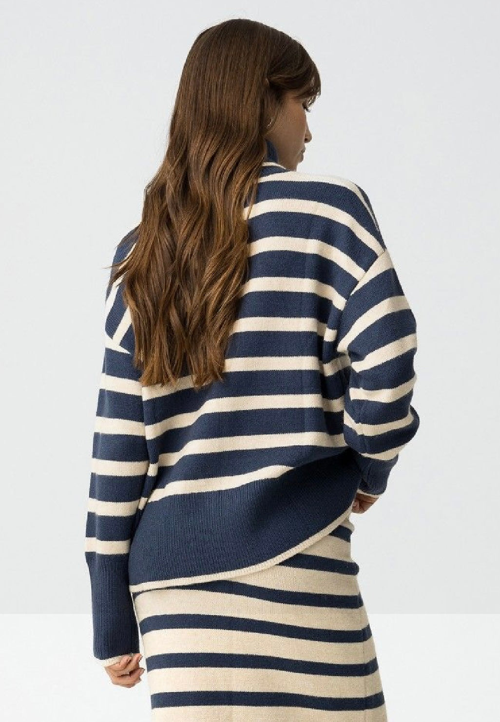 Circe midnight blue stipe knit
