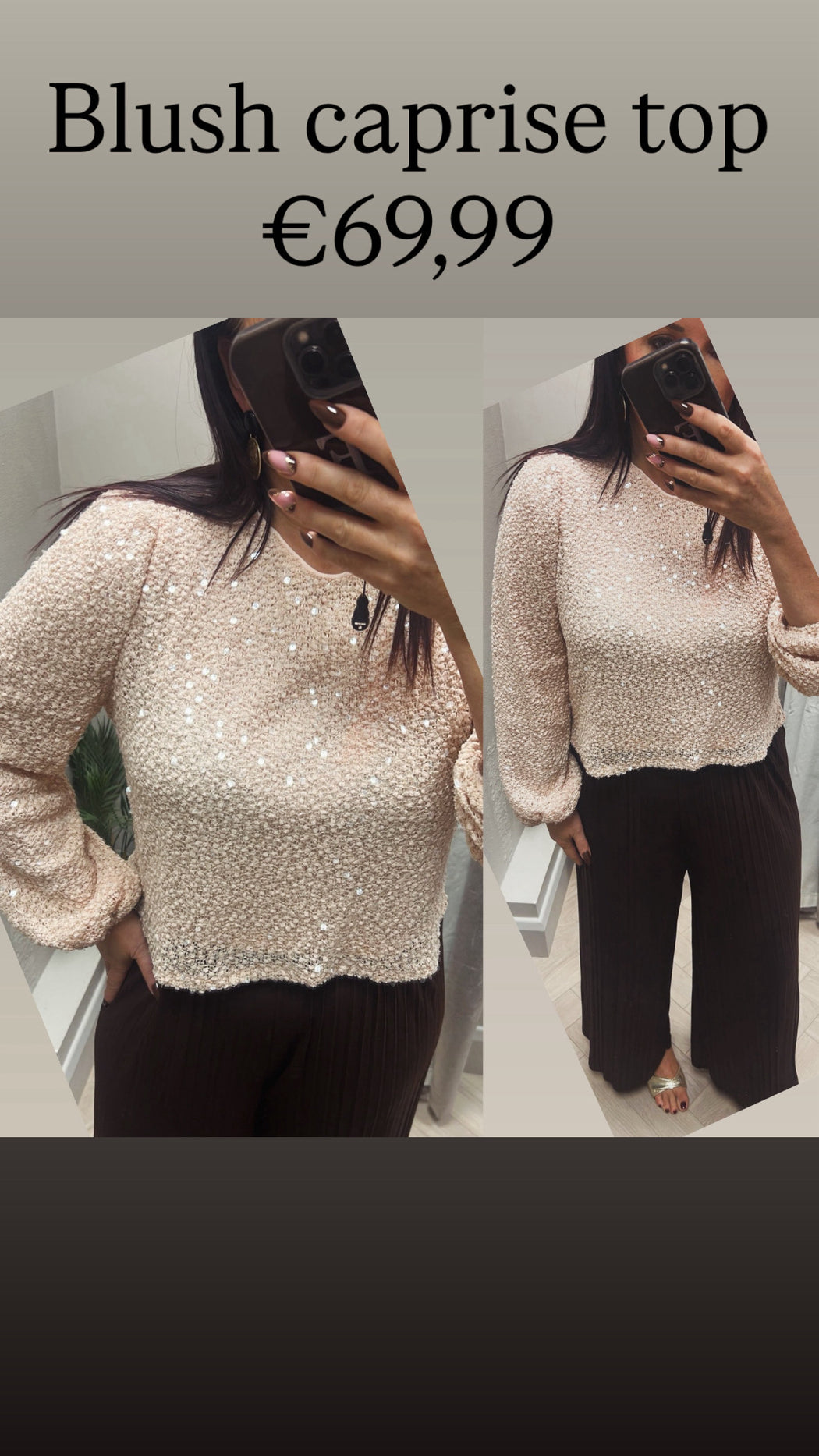 Blush caprise top