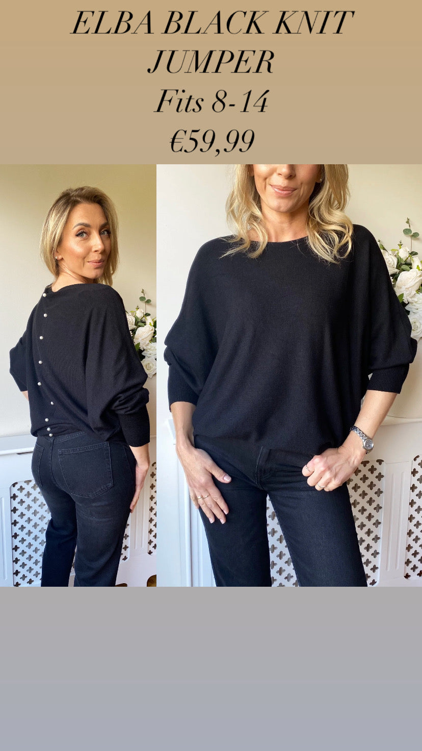 ELBA BLACK  KNIT JUMPER