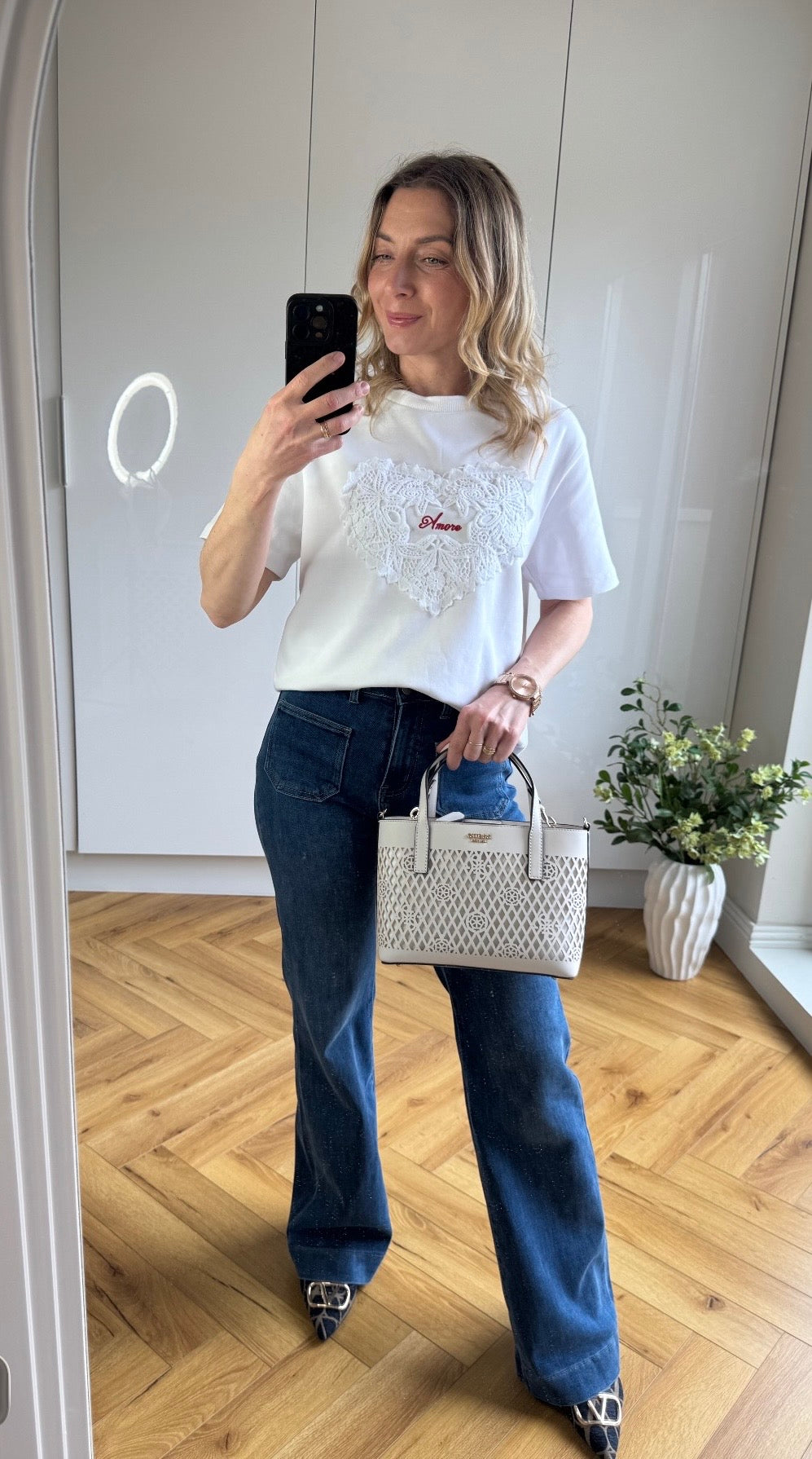 Guess LETTY MINI PG991175 off white 2in1 bag