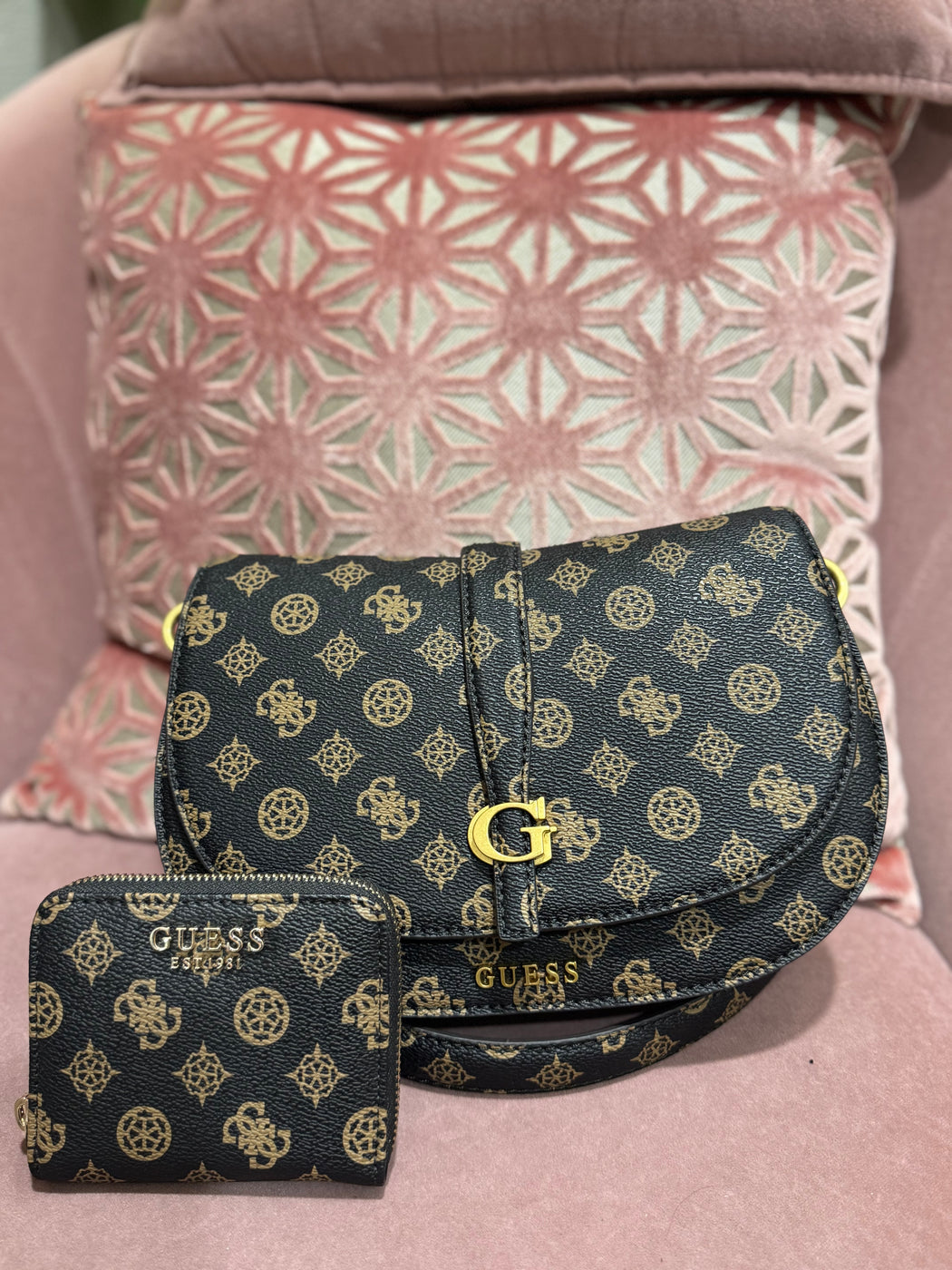 Guess mocha logo kuba crossbody PA932920