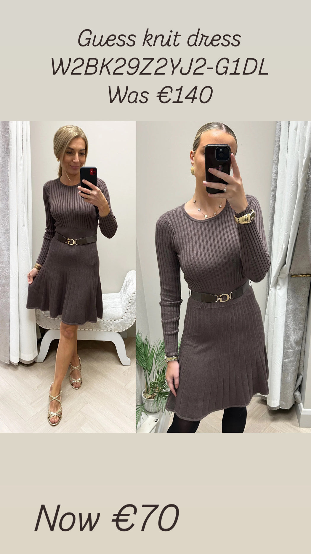 Guess knit dress W2BK29Z2YJ2-G1DL