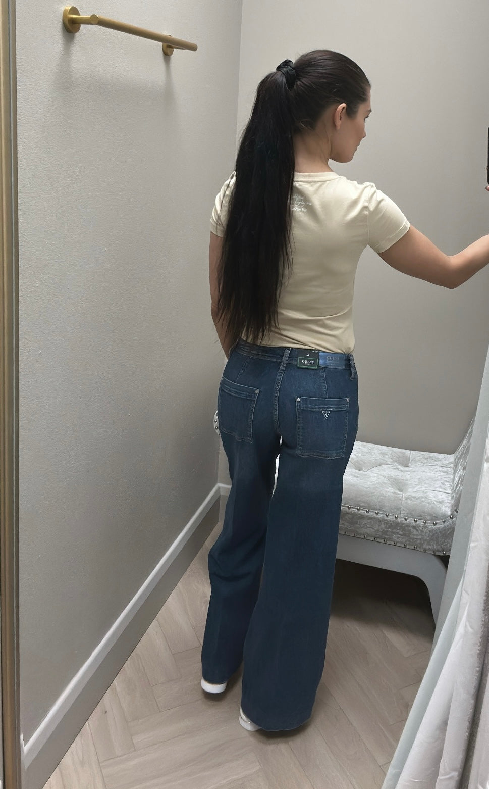 Guess wide leg flare jeans W5RA1LD5L73