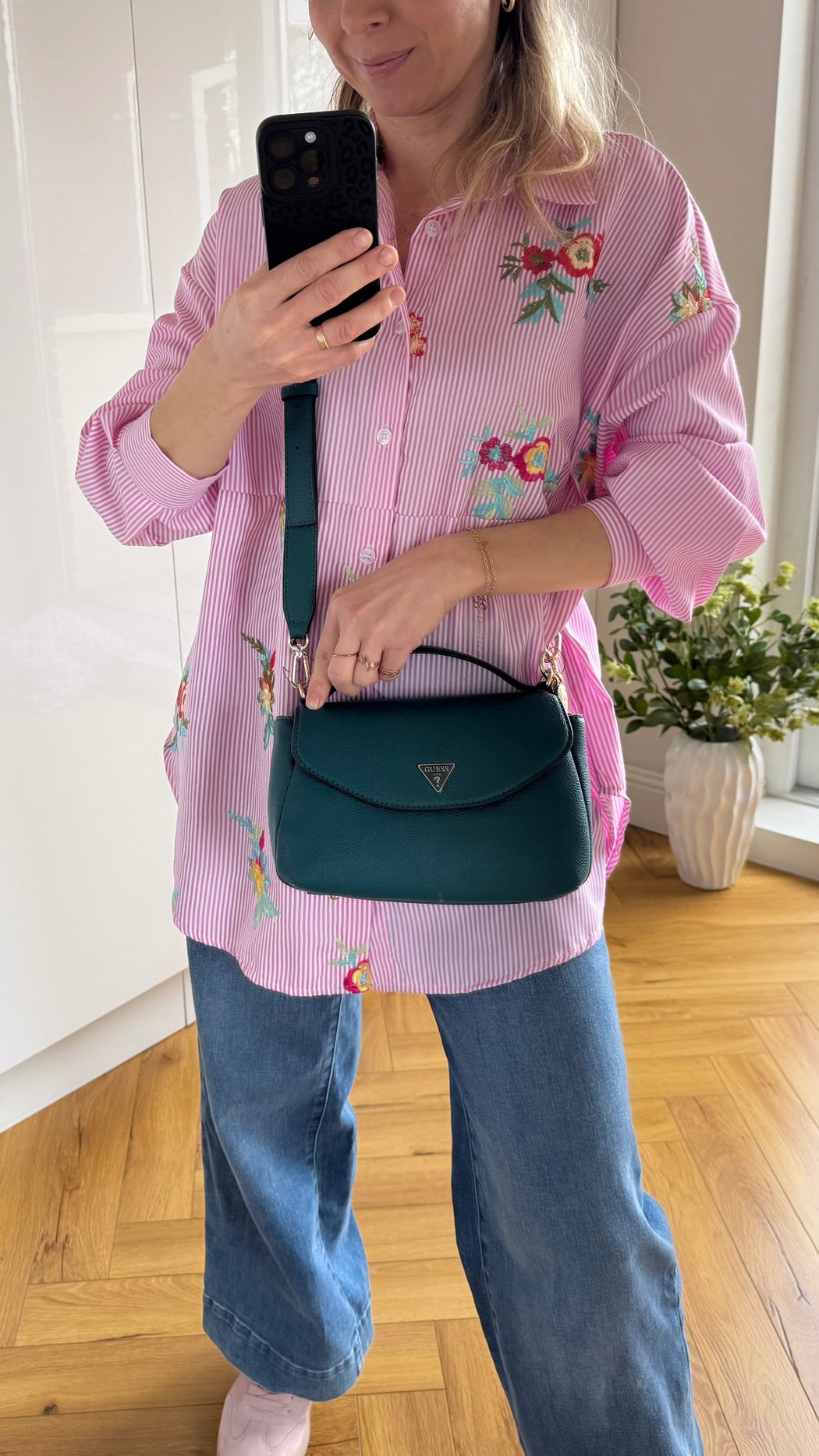 Guess teal Evie crossbody