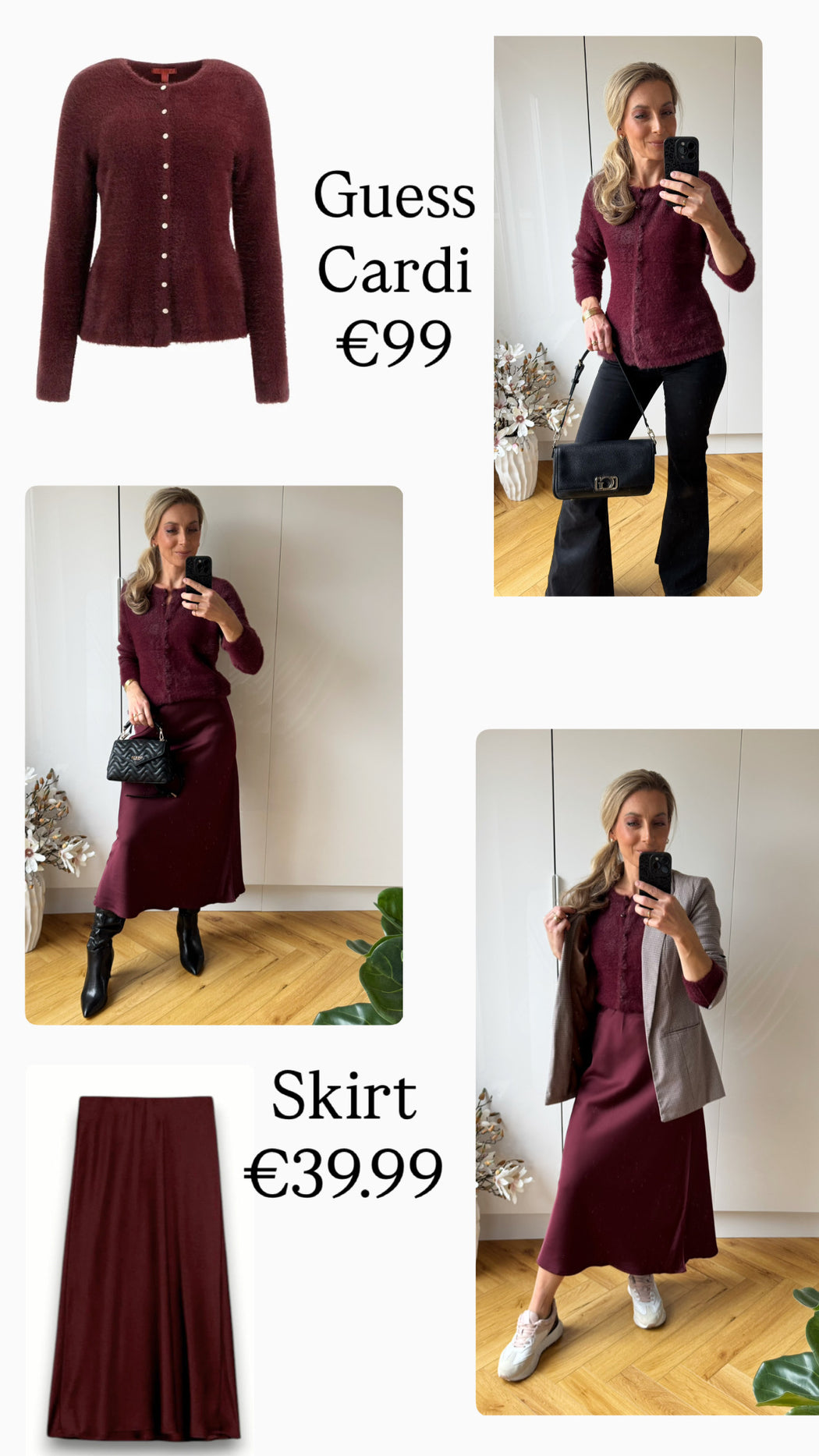 Plum Kansas satin skirt