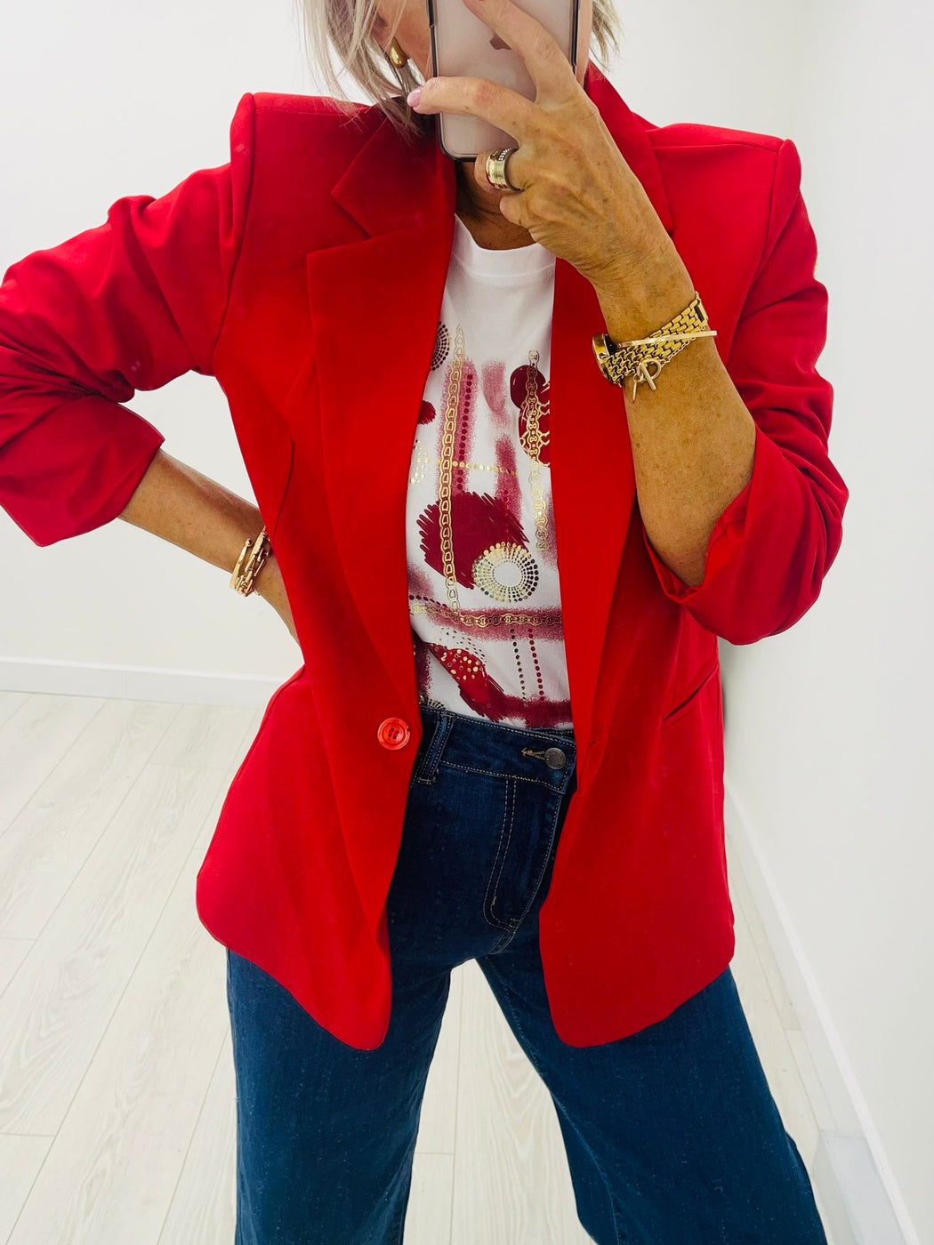 Red Ellie blazer