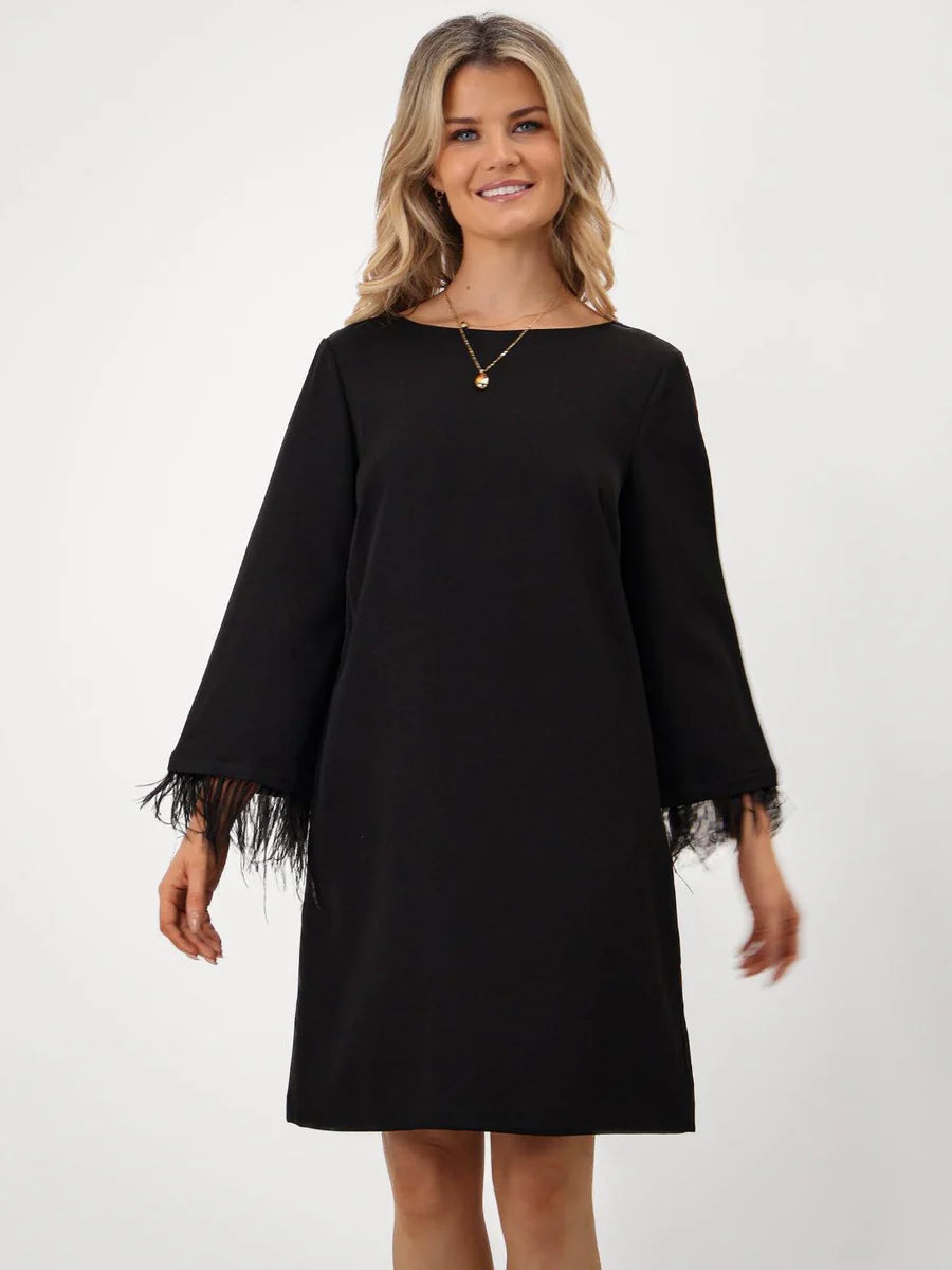 DAKOTA MINI SHIFT DRESS IN BLACK