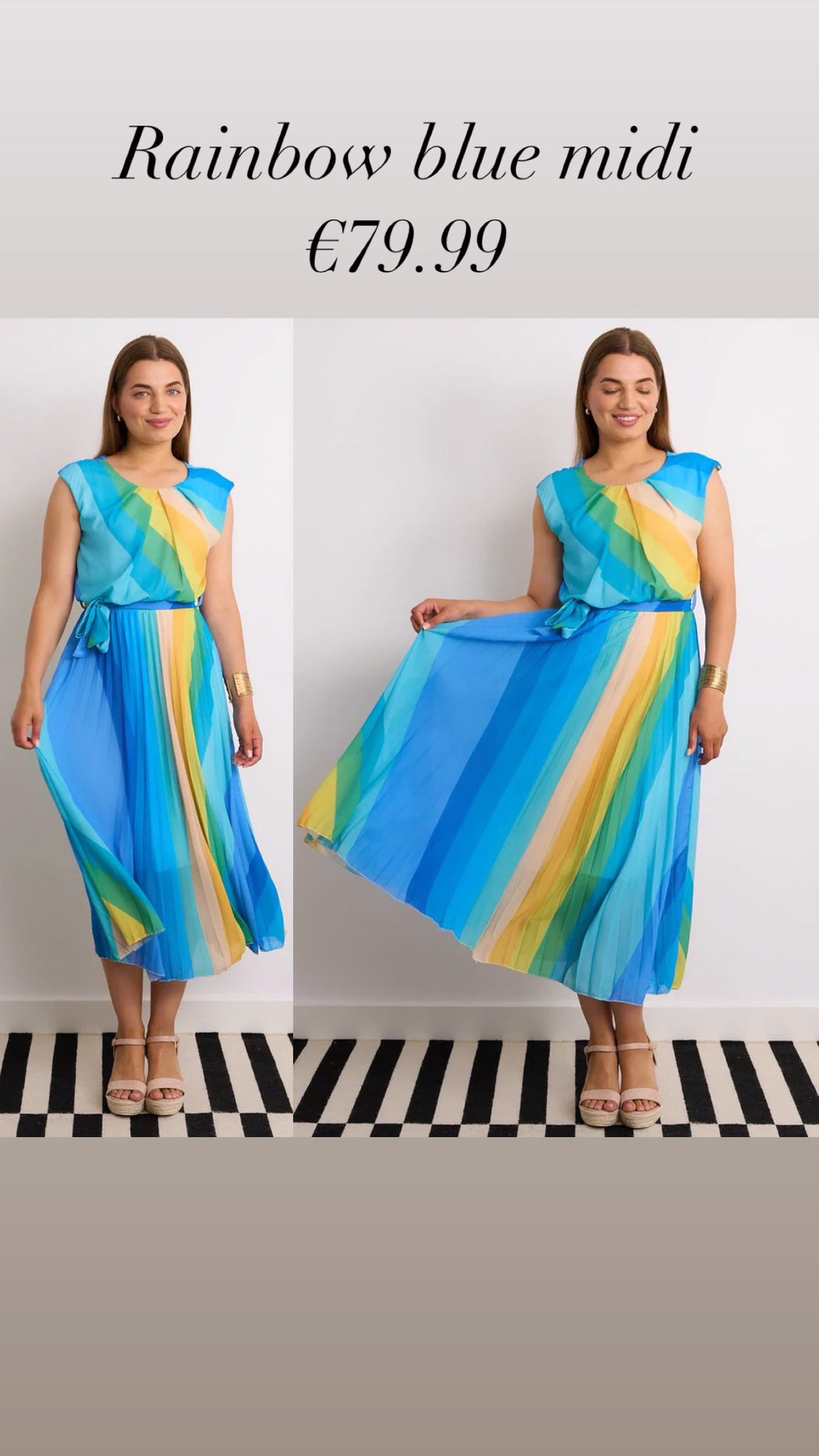 Rainbow blue midi