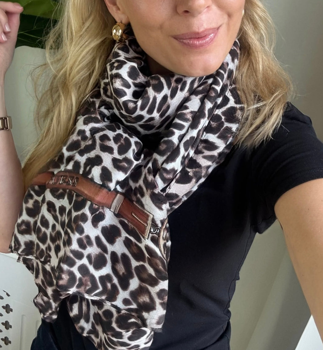 Guess Animalier Scarf-aw5349pol03-bro