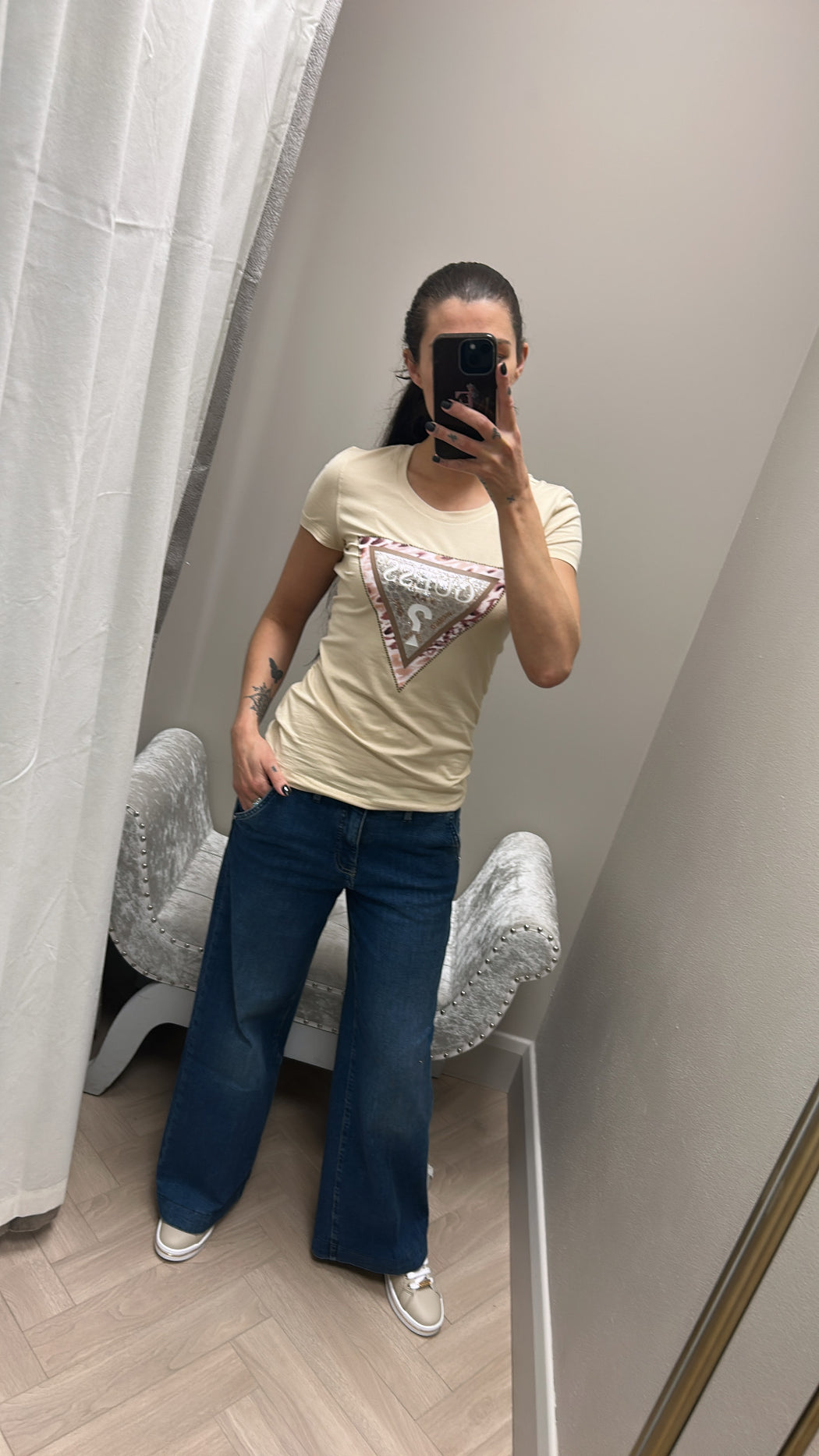 Guess wide leg flare jeans W5RA1LD5L73