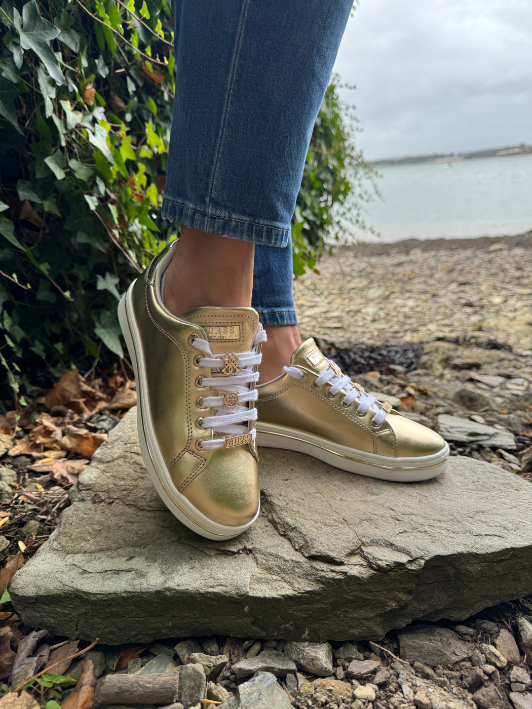 Guess gold sneaker FLTSS3LEL12
