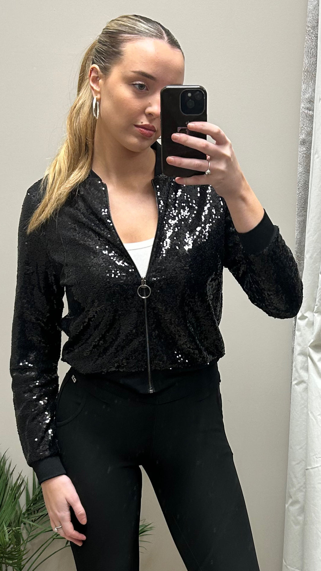 Nyara sequin bomber jacket