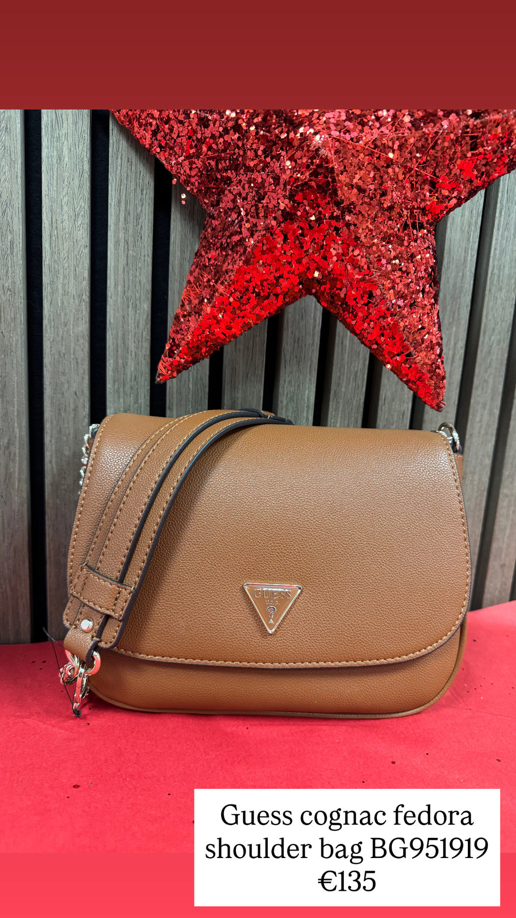 Guess cognac fedora shoulder bag BG951919