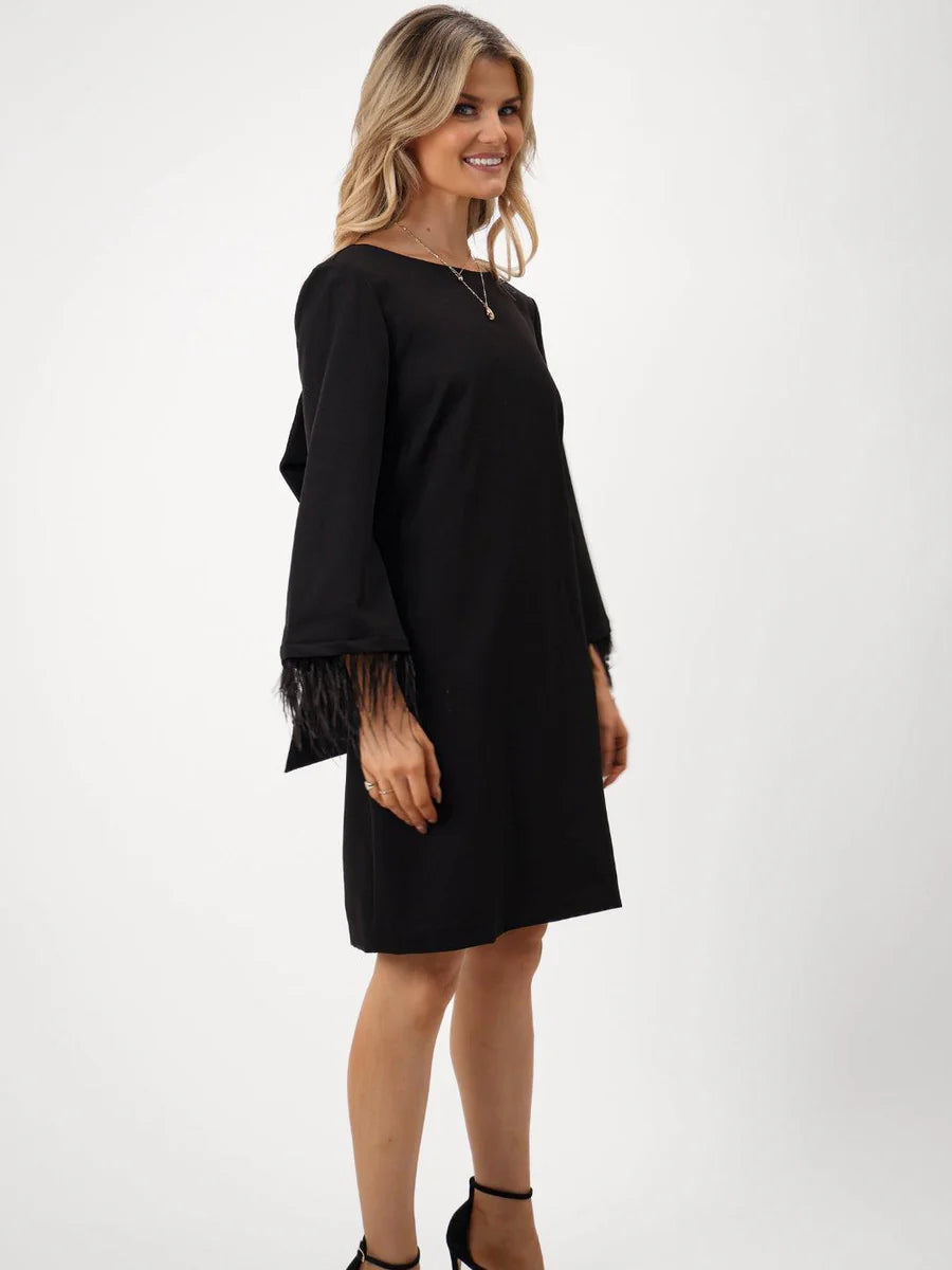 DAKOTA MINI SHIFT DRESS IN BLACK