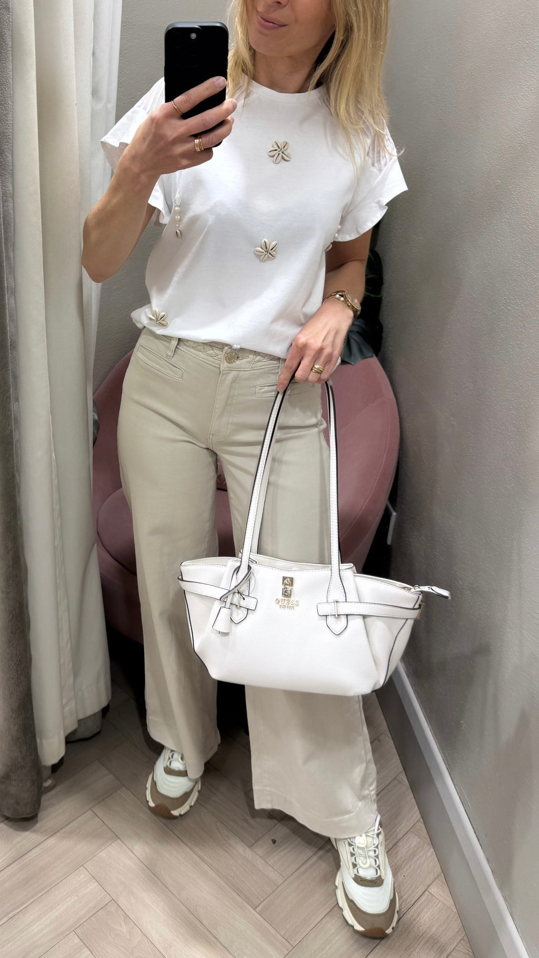 Zoya cream guess cropped jean w6gb15w1886-a115