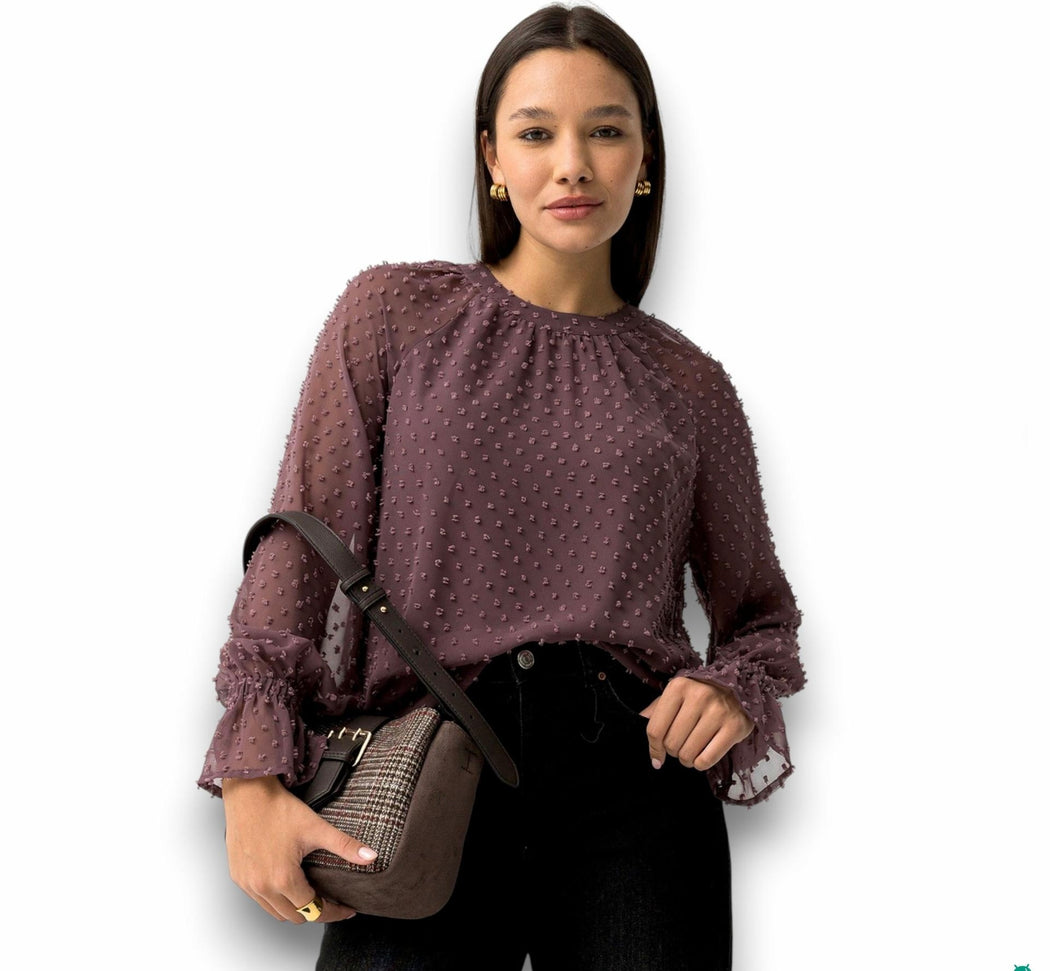 Laurinda mauve blouse