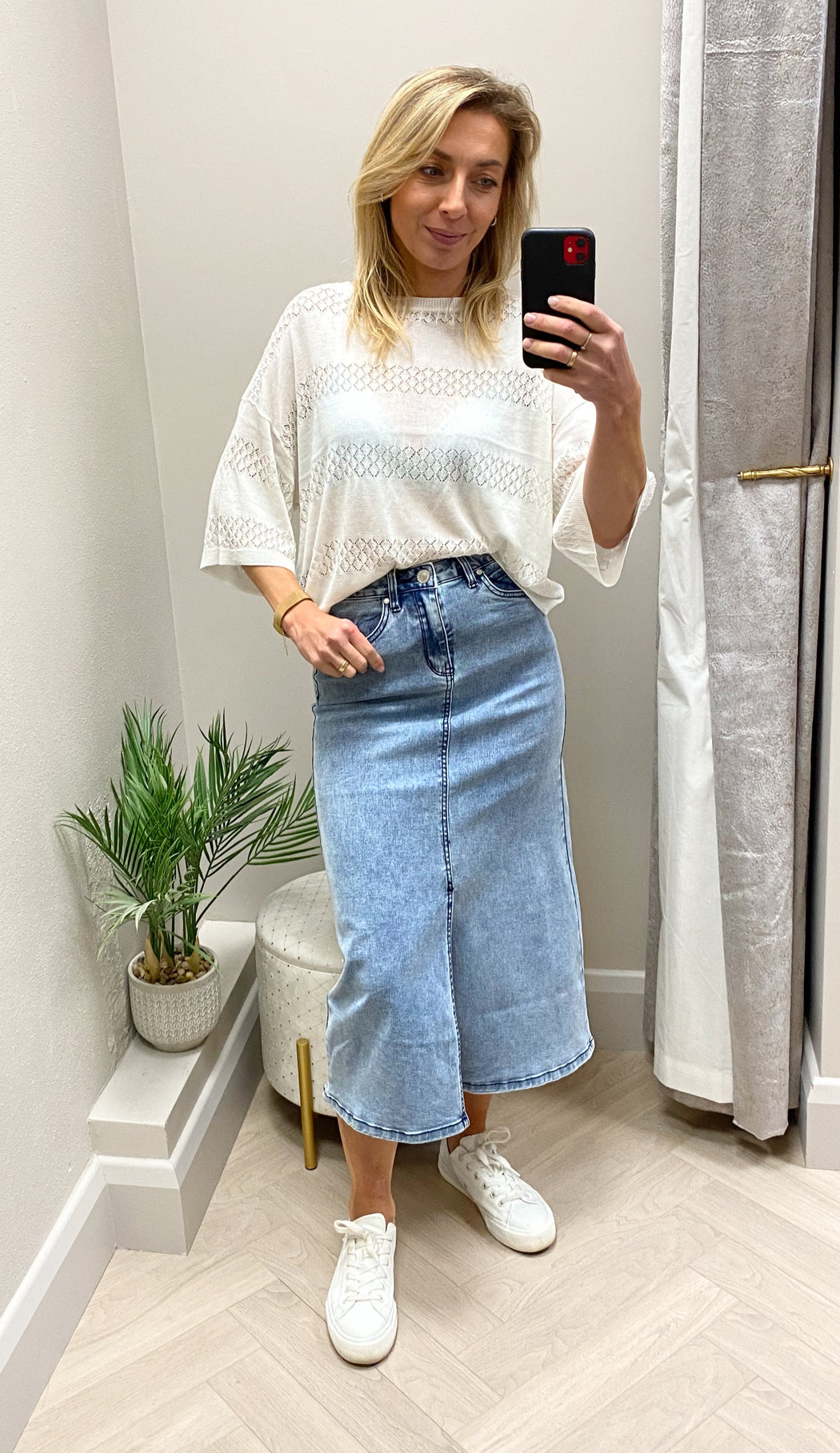 Maria denim skirt