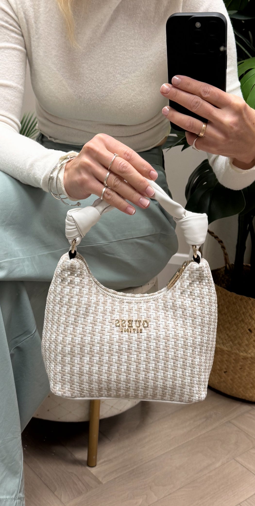 Guess White Multi MIREMA Bag. WG963101