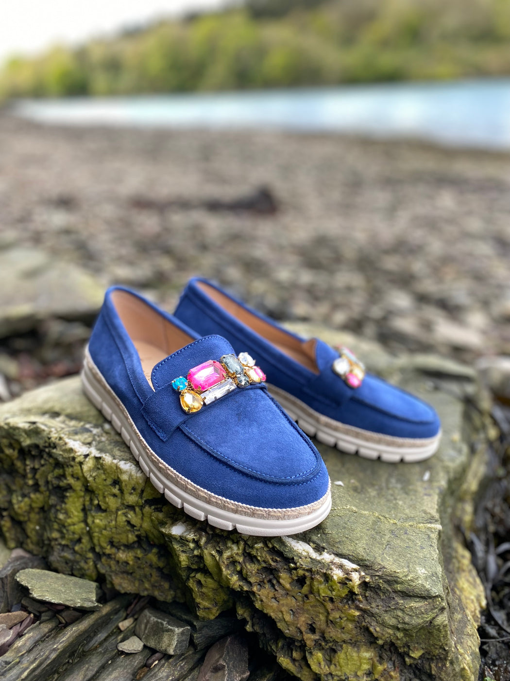 Chatteris blue lagoon jewel loafer