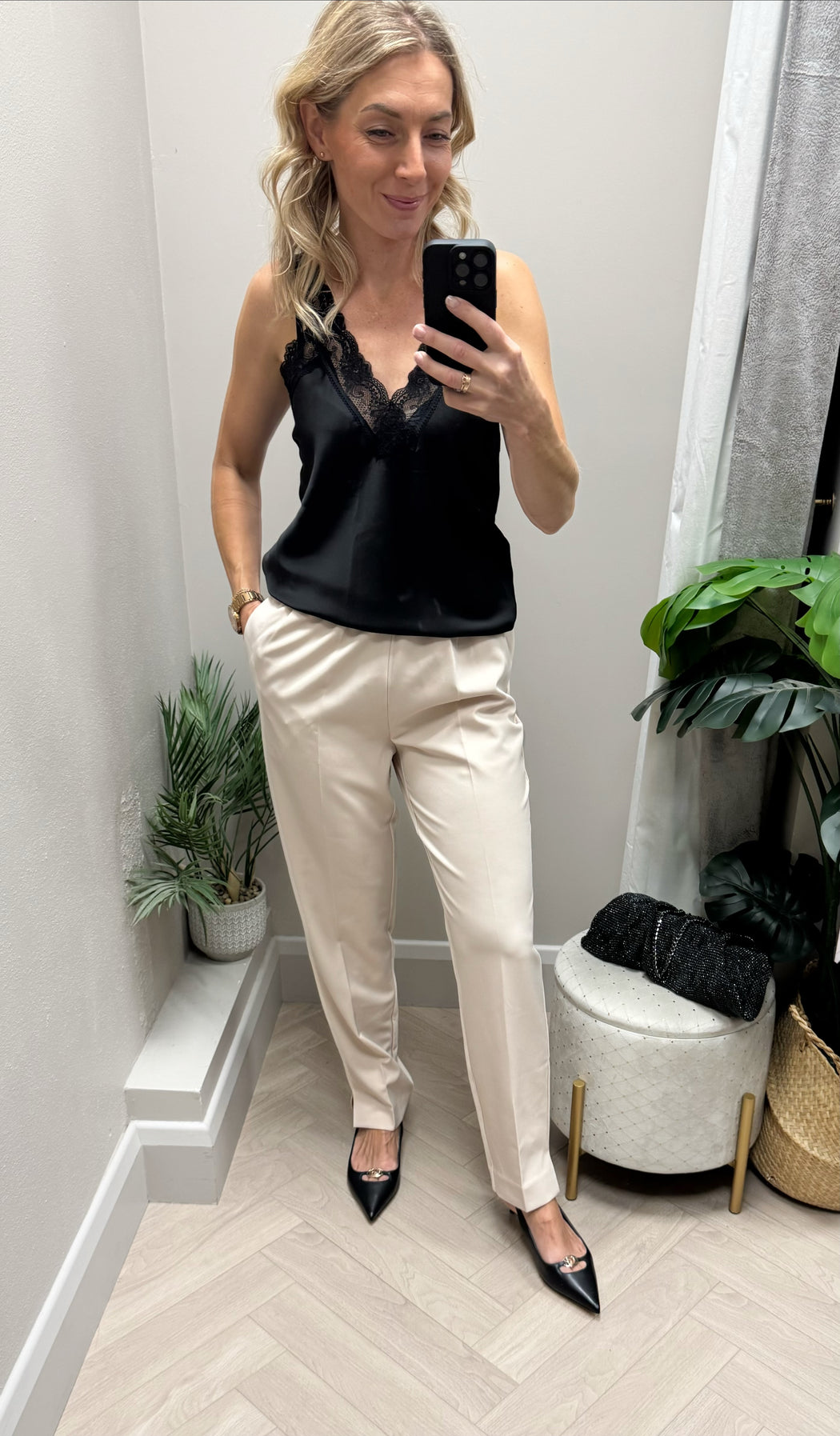 Guess cream Roberta trousers