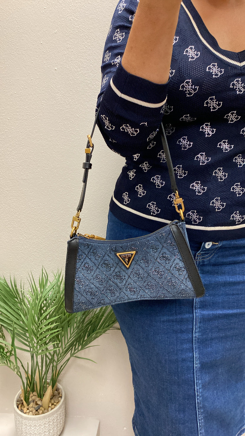 Guess Dili navy black guess shoulder bag