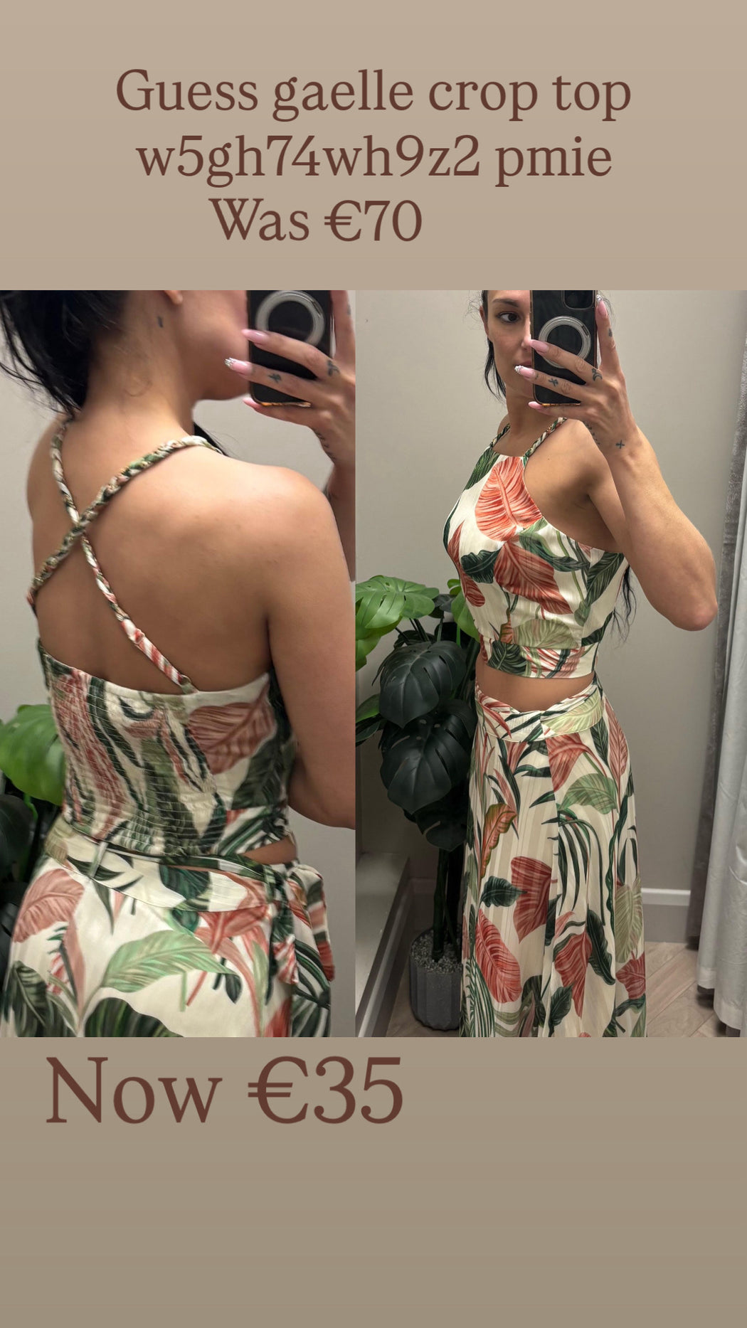 Guess gaelle crop top w5gh74wh9z2 pmie
