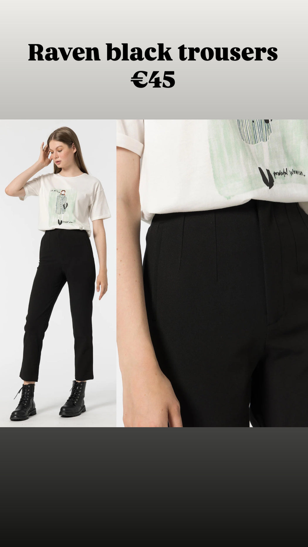 Raven black trousers