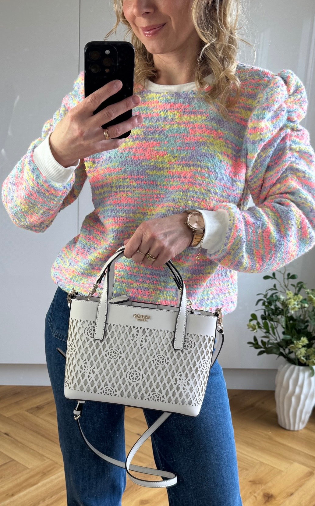 Guess LETTY MINI PG991175 off white 2in1 bag