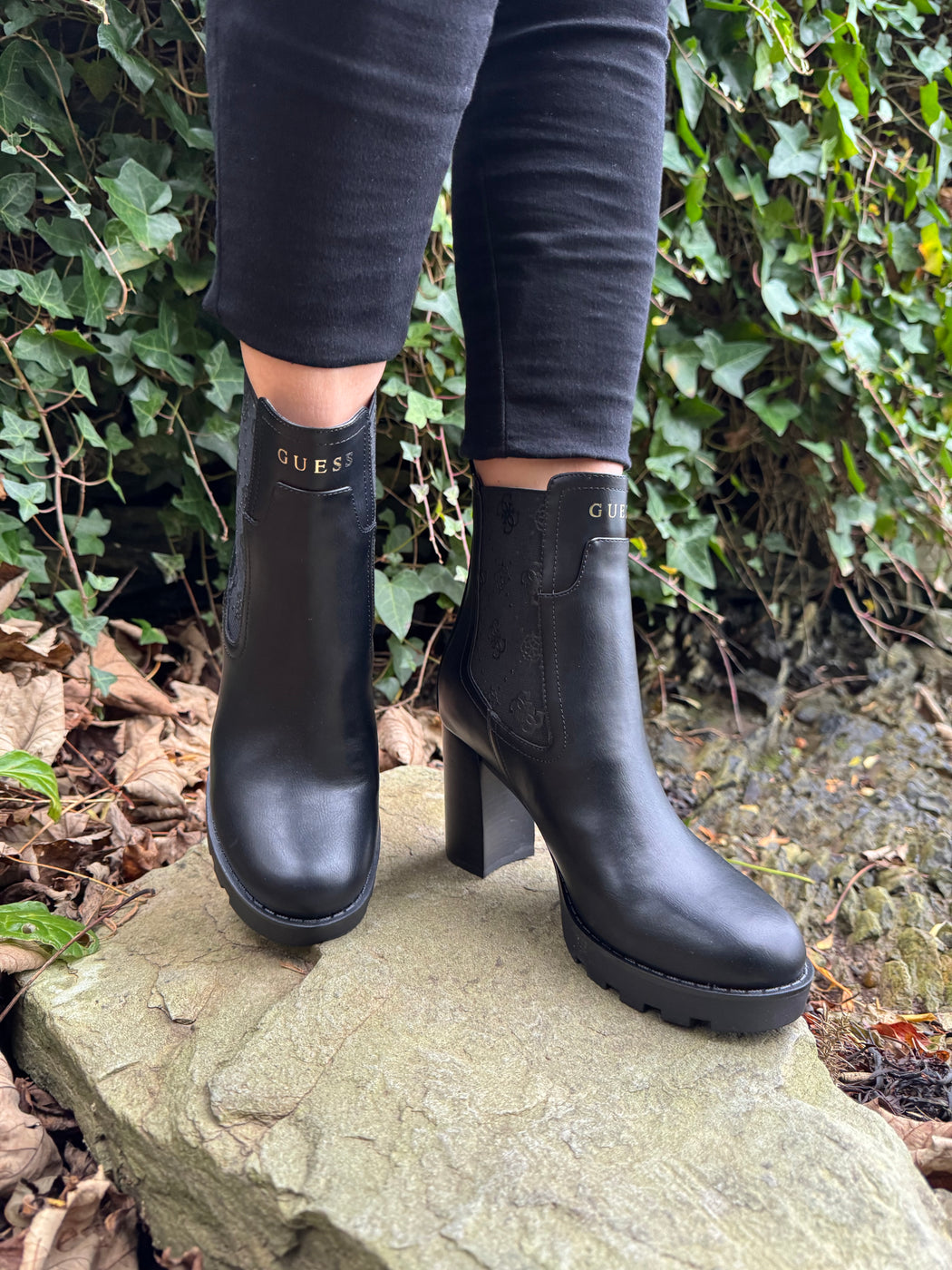 Guess Black Logo Boots FLFNLLELE10