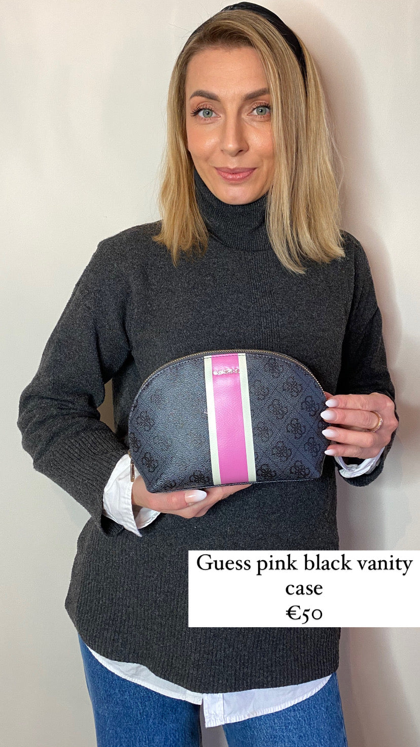 Guess pink black vanity case