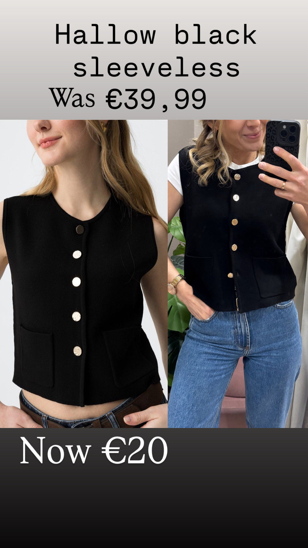 Hallow  black sleeveless