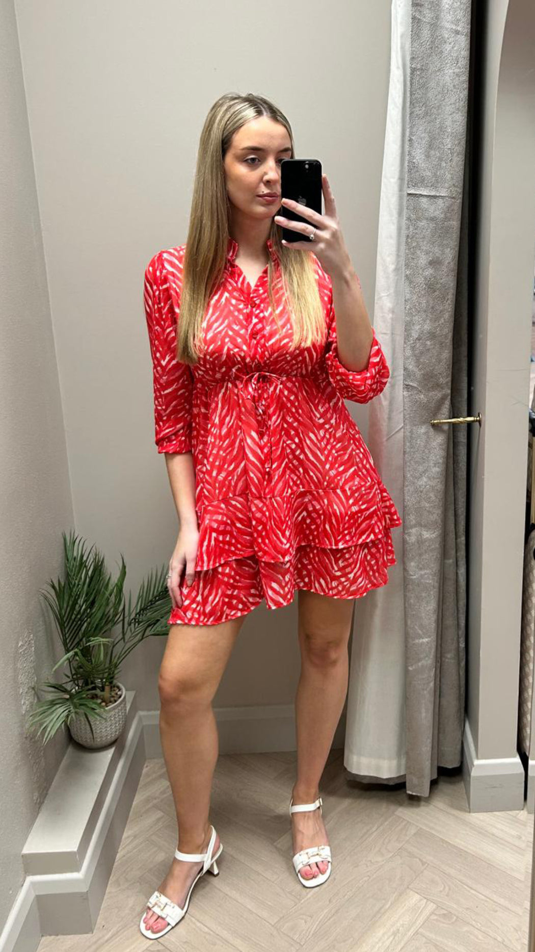 Coral pink  Latina mini dress