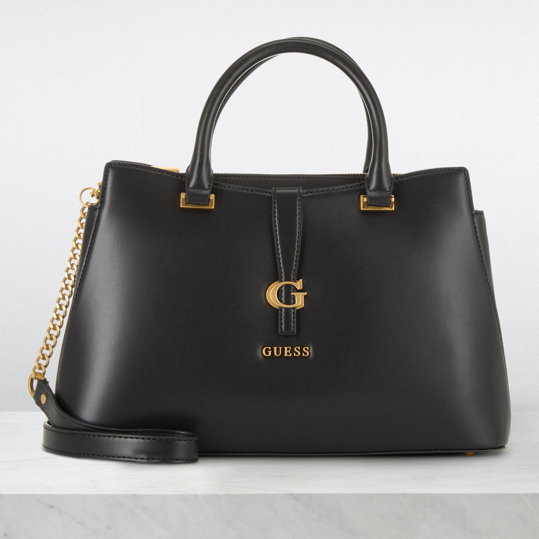 Guess black kuba satchel bag VA932906