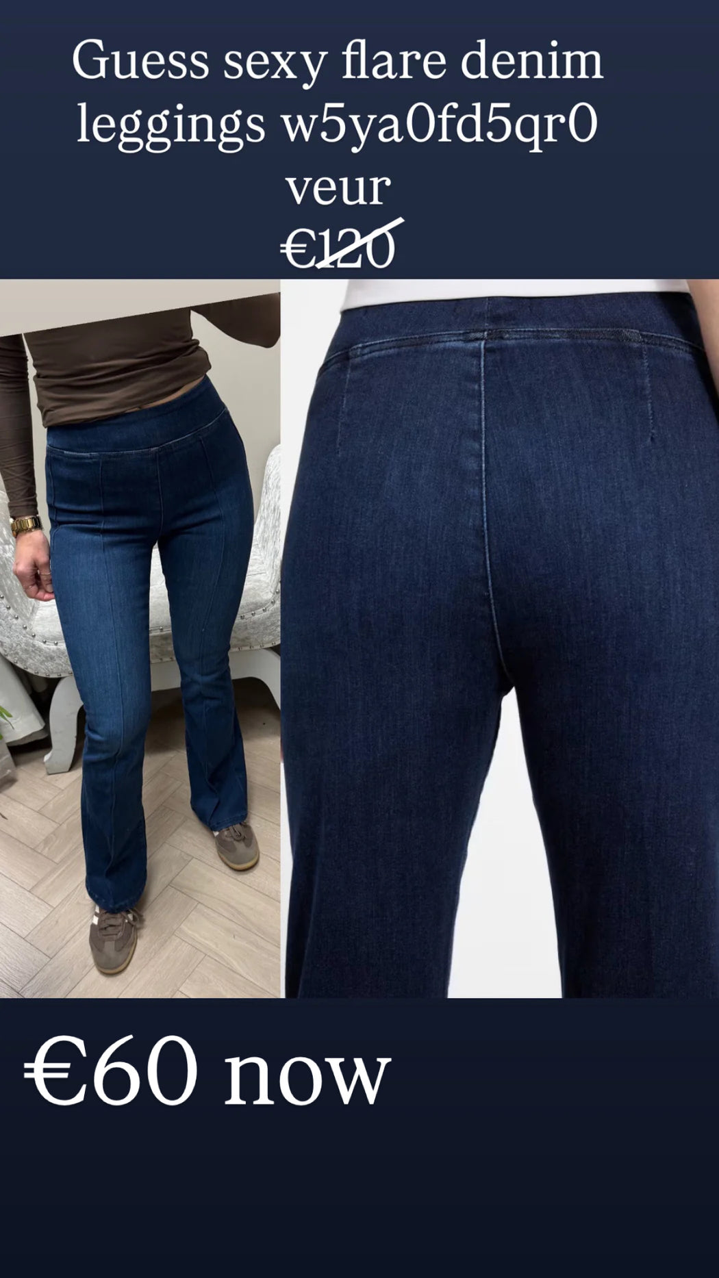 Guess sexy flare denim leggings w5ya0fd5qr0 veur