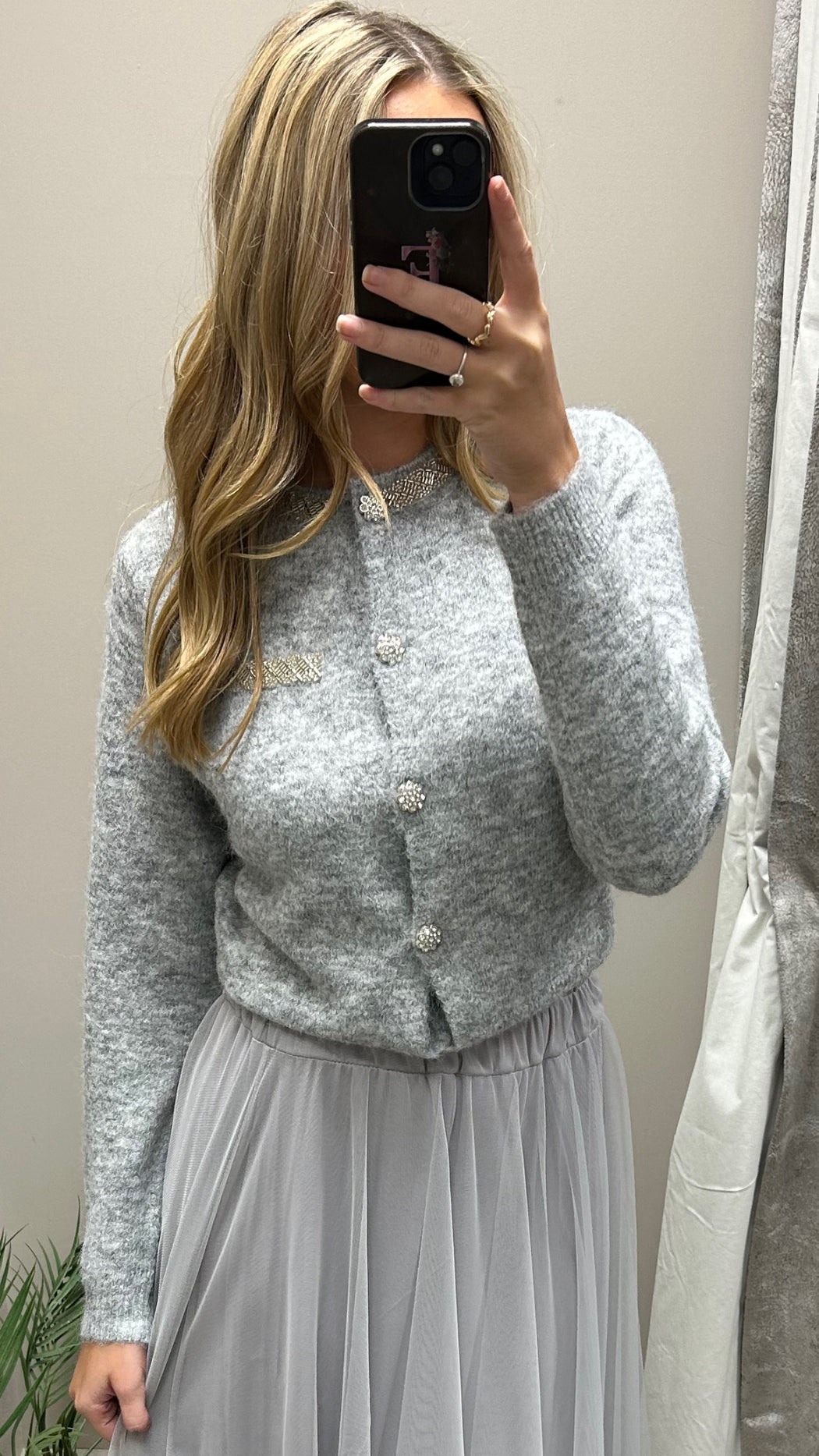 Silvie grey cardi