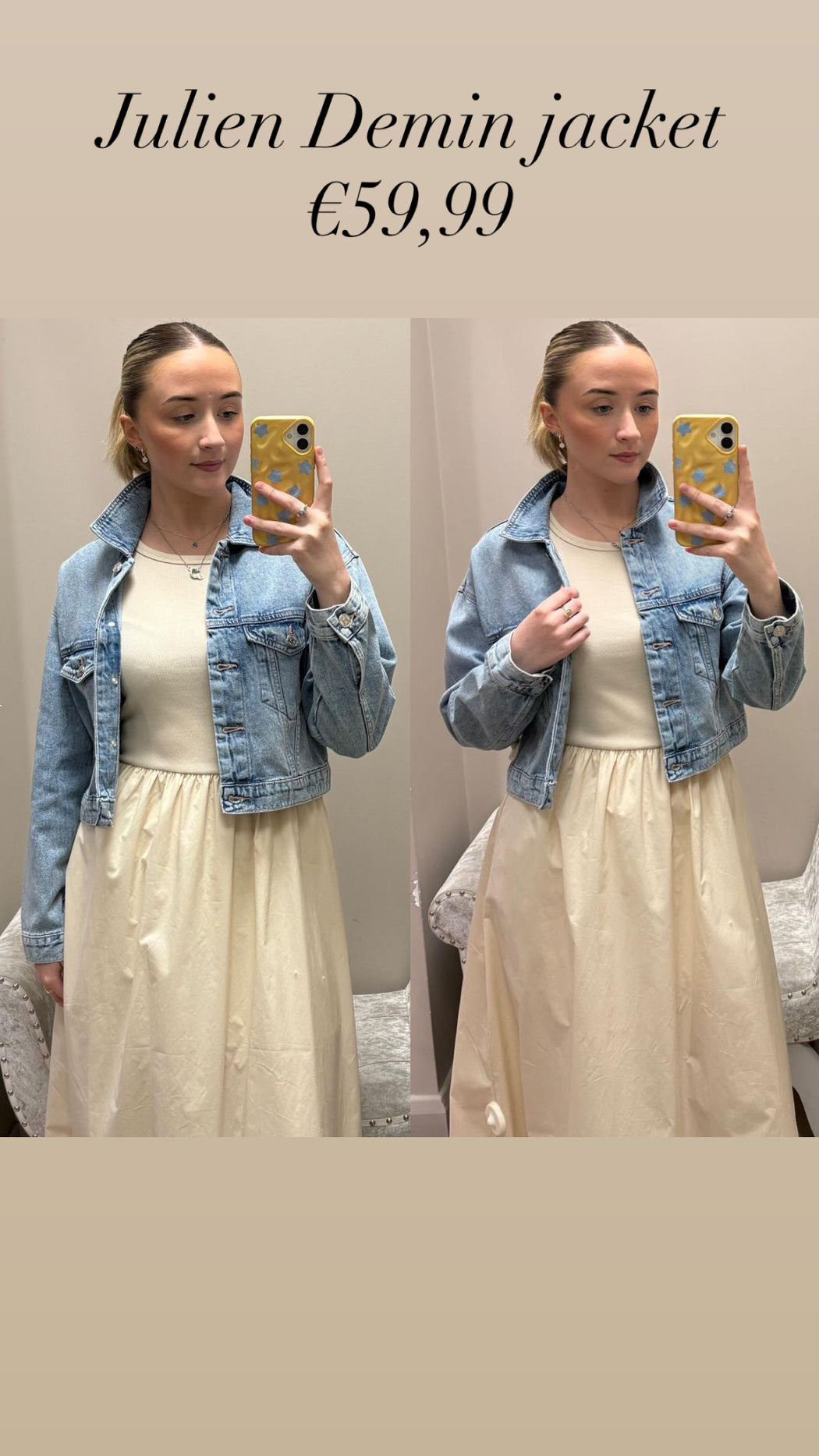 Figi cream midi dress