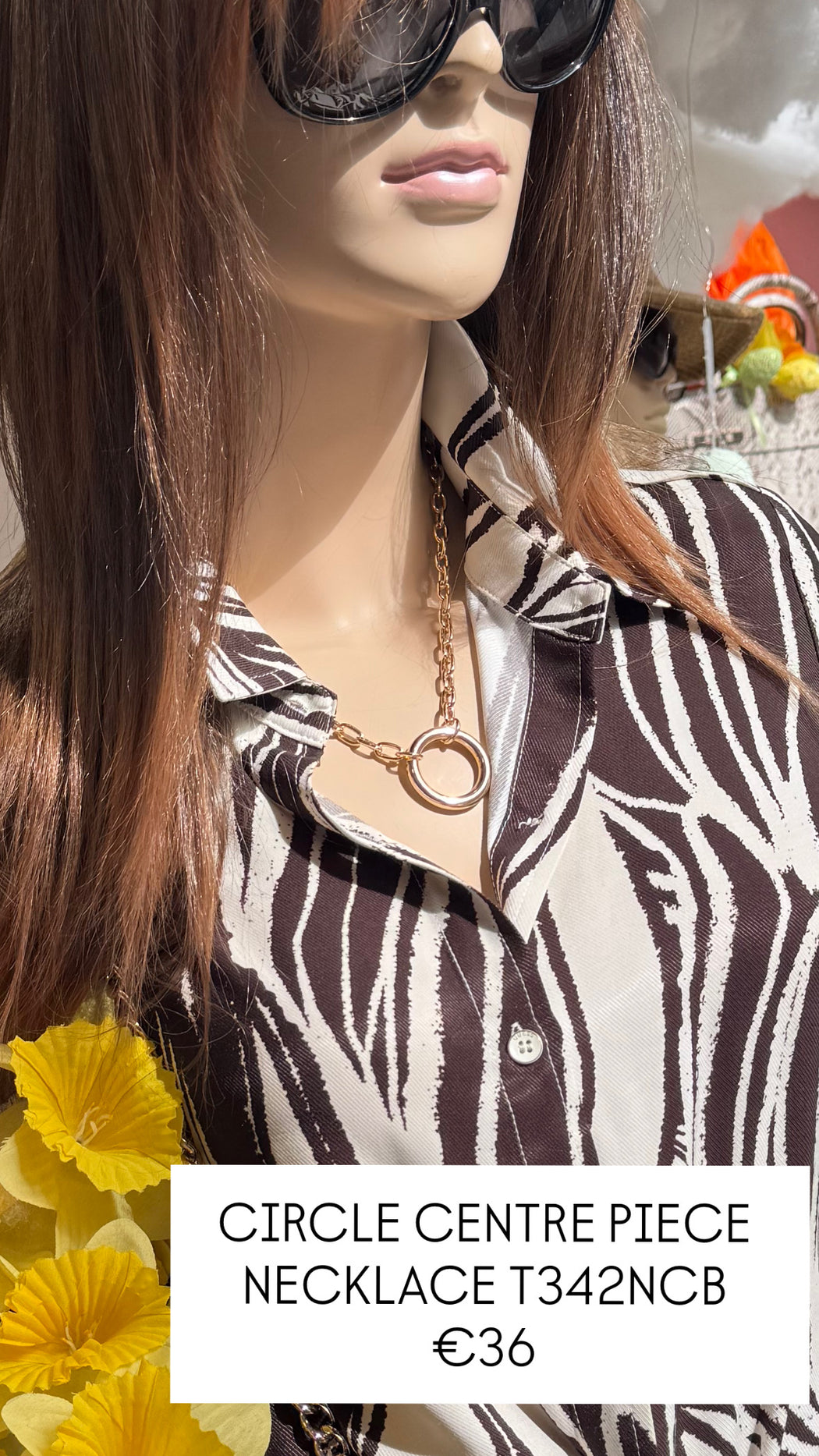 CIRCLE CENTRE PIECE NECKLACE T342NCB