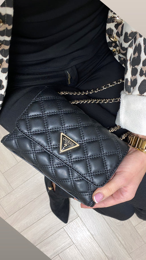 Guess black giully mini shoulder bag