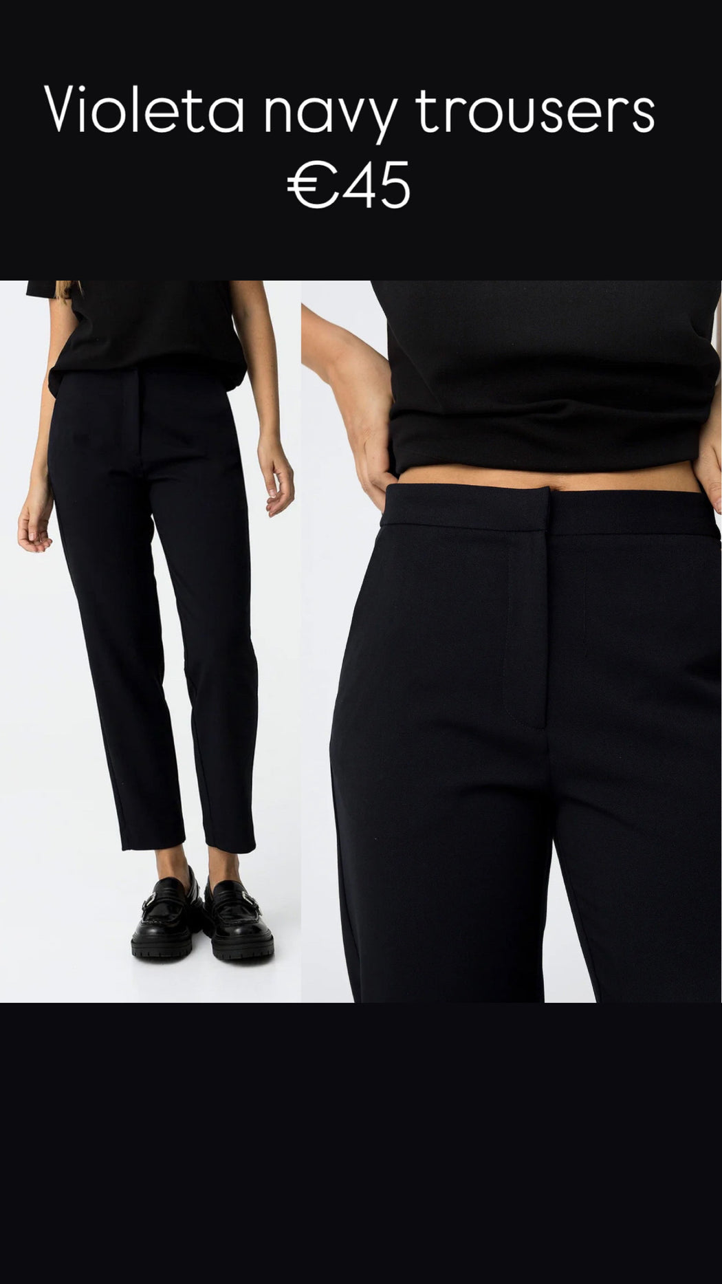 Violeta navy trousers