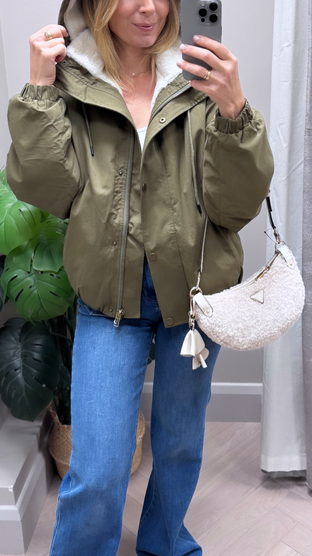 Goose fur lined jacket